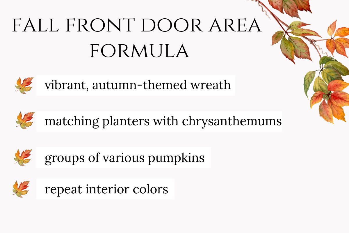 graphic for fall decorating formulas