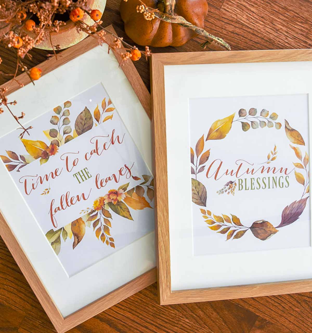 set of 2 free fall printables