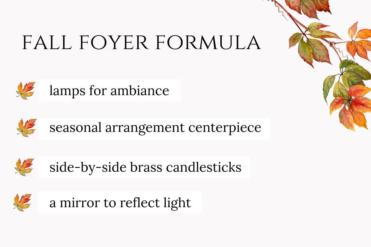 graphic for fall decorating formulas