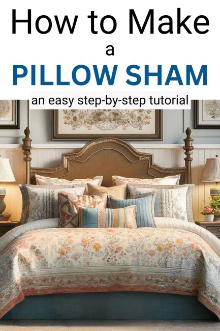 pintererst image for how to make a pillow sham