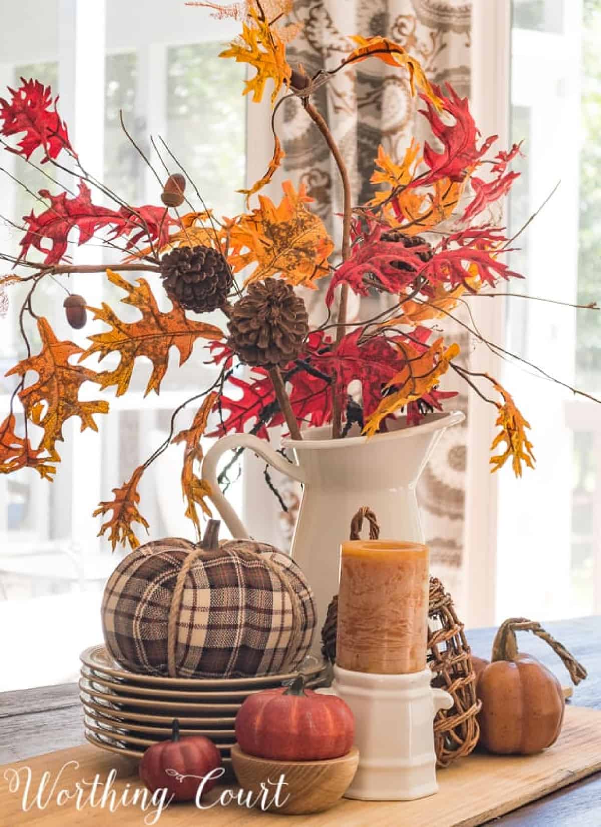 Buffalo Check Pumpkin Decor for Fall: Easy Fall Decor Idea for the Home