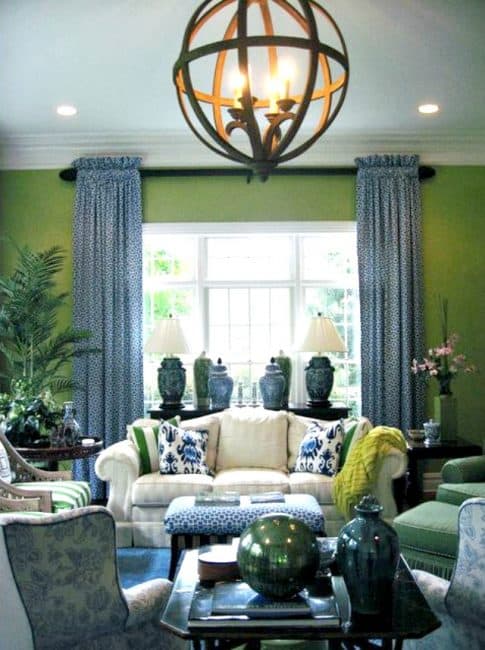 5 On Friday: Green And Blue Living Room Decor | Worthing Court