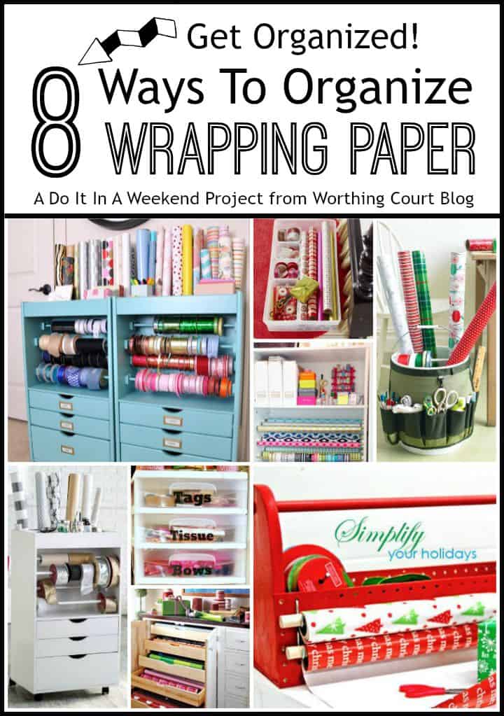 8 Ways To Organize Christmas Wrapping Paper {Plus A Bonus!} - Worthing ...