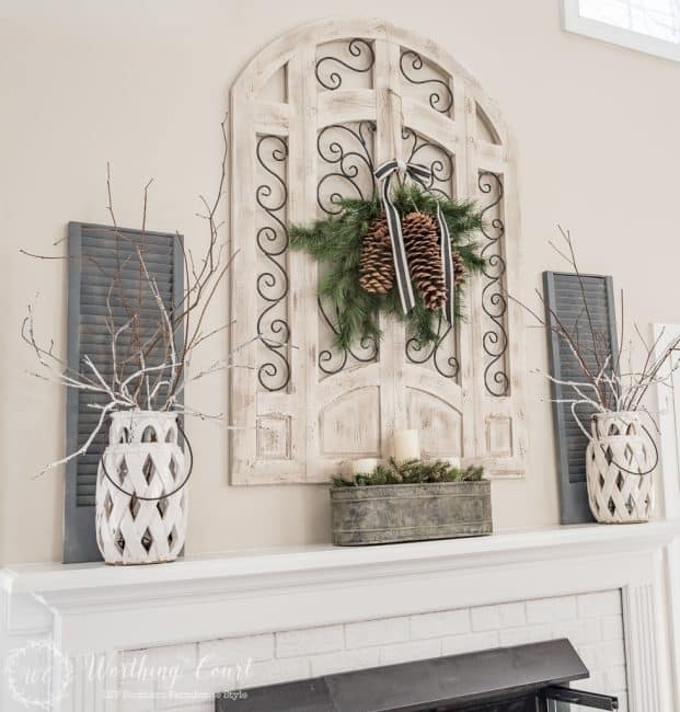 My Winter Fireplace Mantel And Hearth - Worthing Court | DIY Home Decor ...