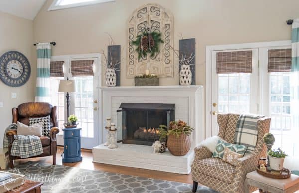 My Winter Fireplace Mantel And Hearth - Worthing Court | DIY Home Decor ...