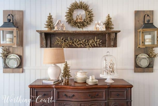My Rustic Glam Farmhouse Christmas Dining Room - Worthing Court | DIY ...