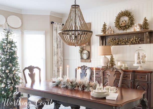 My Rustic Glam Farmhouse Christmas Dining Room - Worthing Court