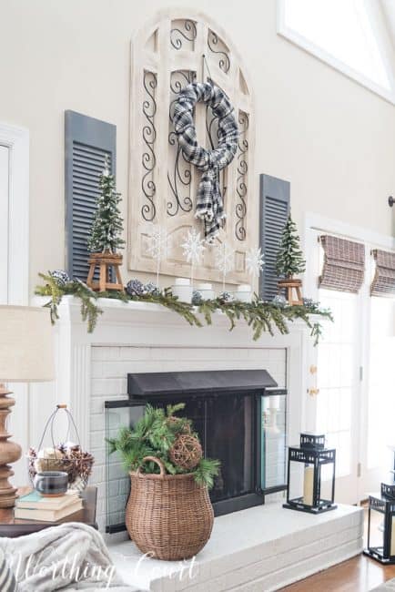 My After Christmas Snowy Winter Fireplace - Worthing Court | DIY Home ...