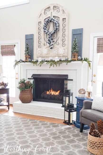 My After Christmas Snowy Winter Fireplace - Worthing Court | DIY Home ...