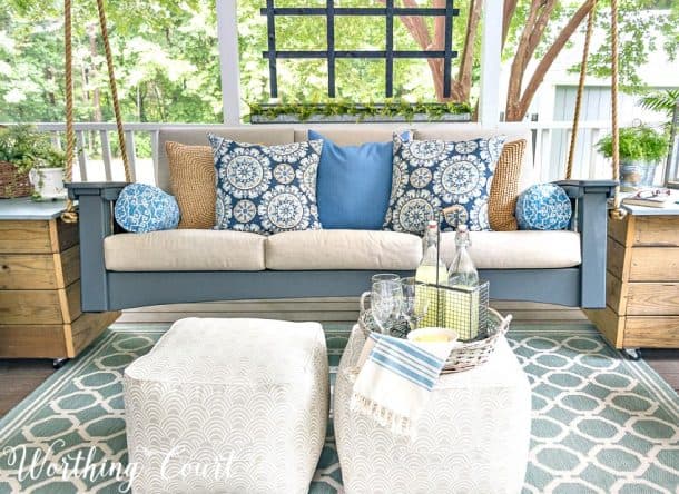 Screen Porch Refresh And Creating A Relaxing Oasis - Worthing Court 