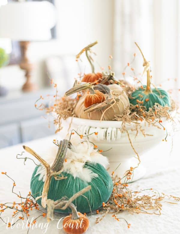 How To Make A Luxe Pumpkin Centerpiece On A Budget | Worthing Court