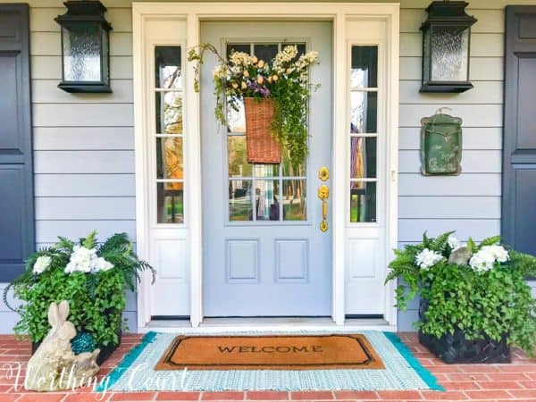 Modern Farmhouse Spring Porch Styling On A Budget| Worthing Court