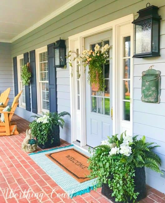 Modern Farmhouse Spring Porch Styling On A Budget