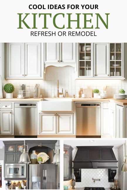Pinterest graphic for cool kitchen ideas