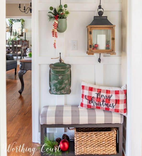 Warm And Welcoming Christmas Entryway | Worthing Court