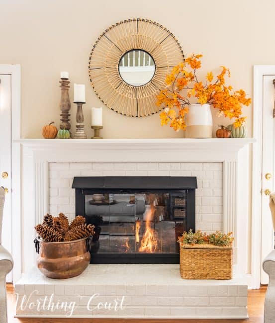 My Simple And Cozy Fall Mantel And Fireplace Decor - Worthing Court ...