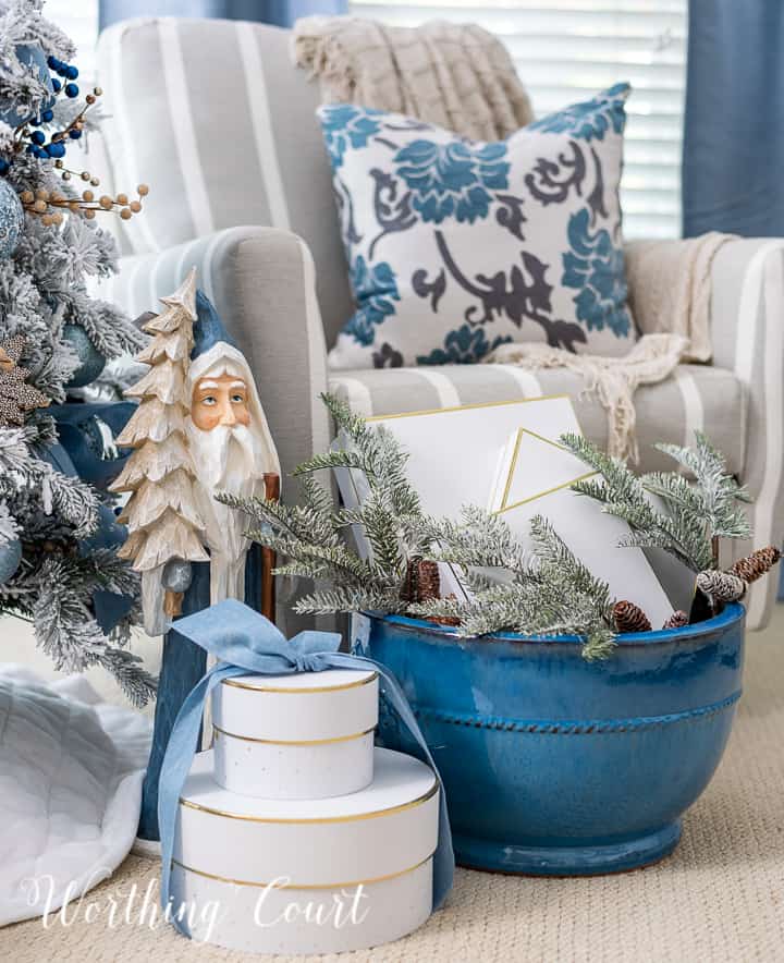 My Elegant Blue And Neutral Christmas Decor - Worthing Court | DIY ...