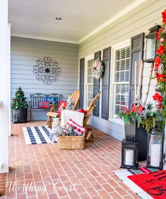 Cozy Cottage Christmas Front Porch Tour | Worthing Court