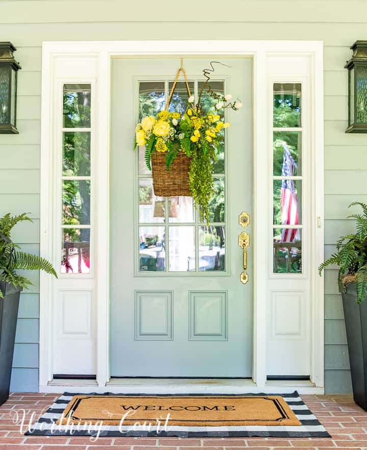 Make A Simple Door Basket For All Seasons - Faith and Farmhouse