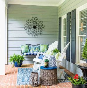 Blue And Green Summer Porch Refresh - Worthing Court | DIY Home Decor ...