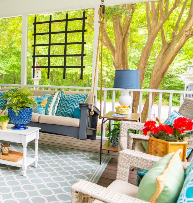 Screen Porch Decorating Ideas - Worthing Court | DIY Home Decor Made Easy