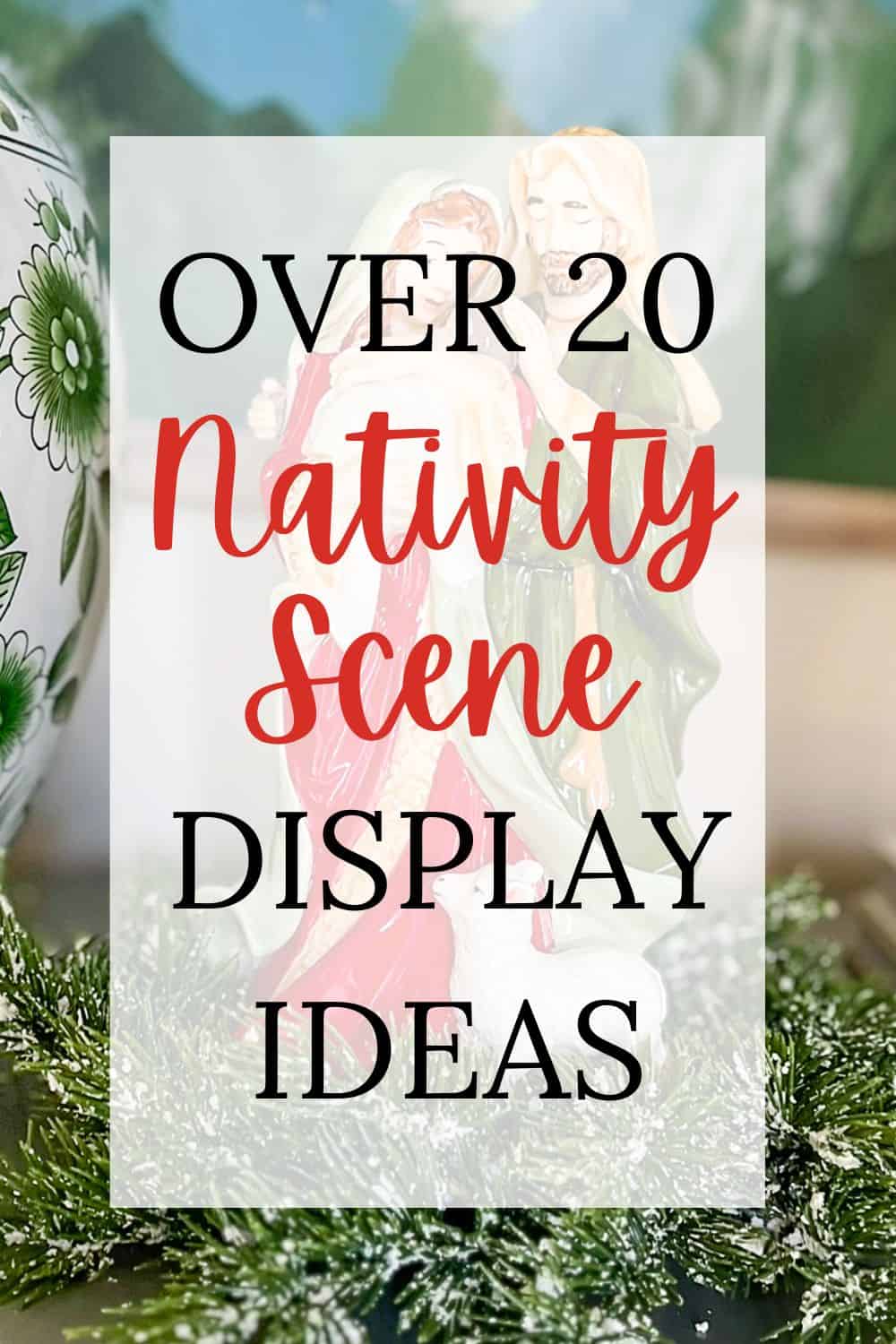 nativity scene display ideas Pinterest graphic