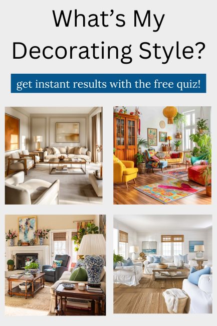 Pinterest graphic for my decorating style quiz