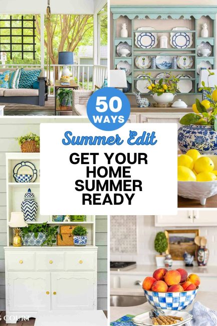 Pinterest image for 50 ways to get your home summer ready
