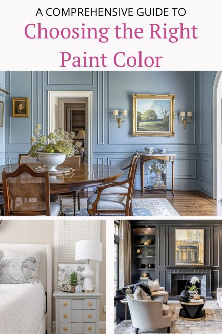 pinterest graphic for how to choose the right paint color for a room