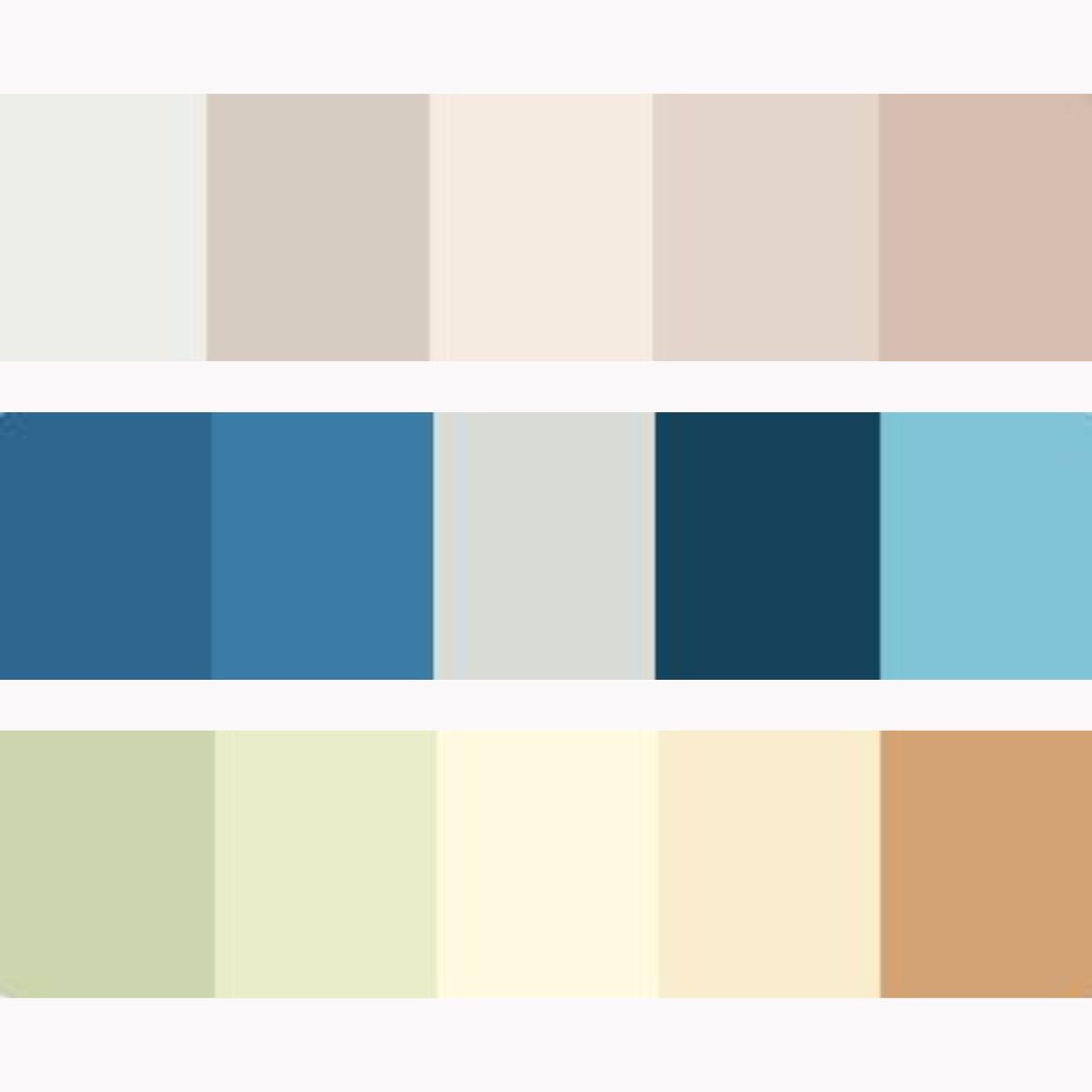 graphic portraying 3 different color combinations