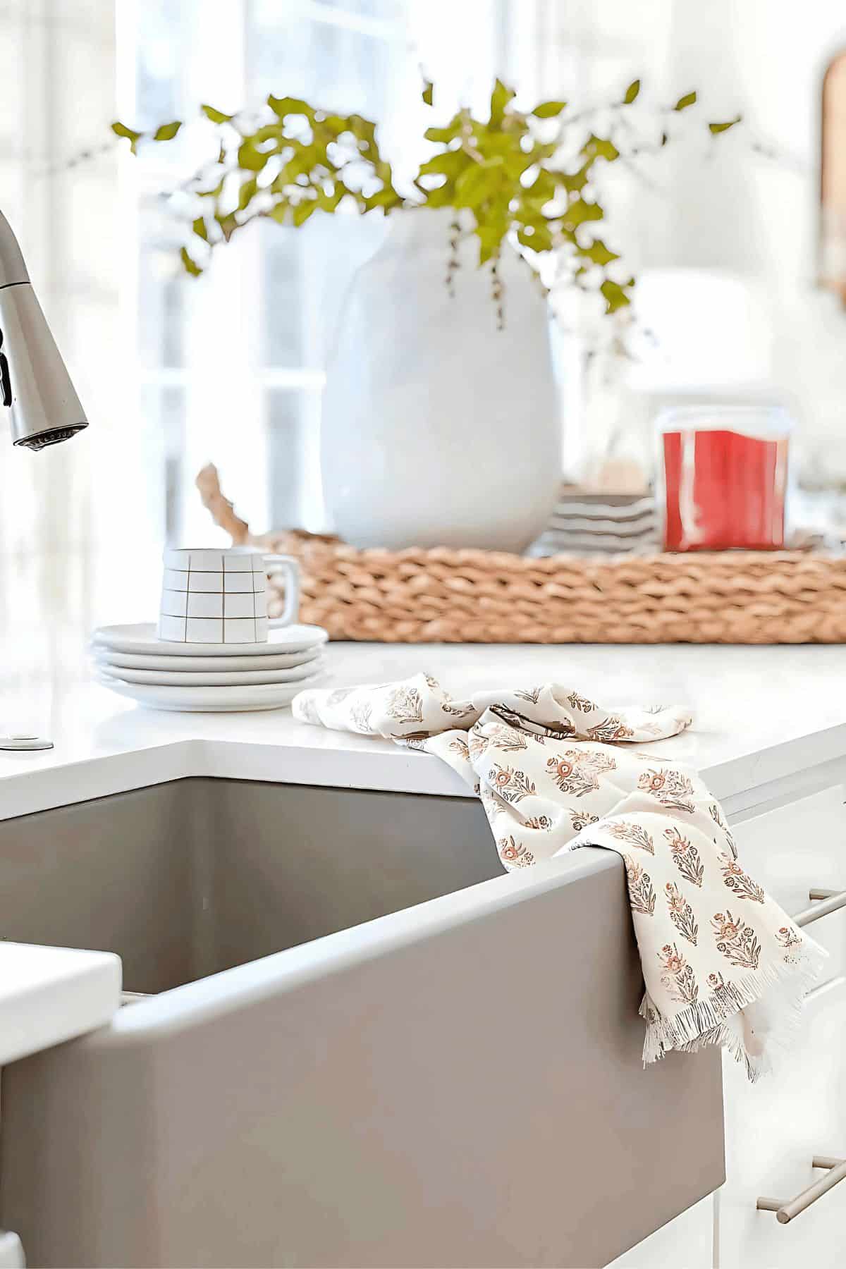 gray farmhouse sink