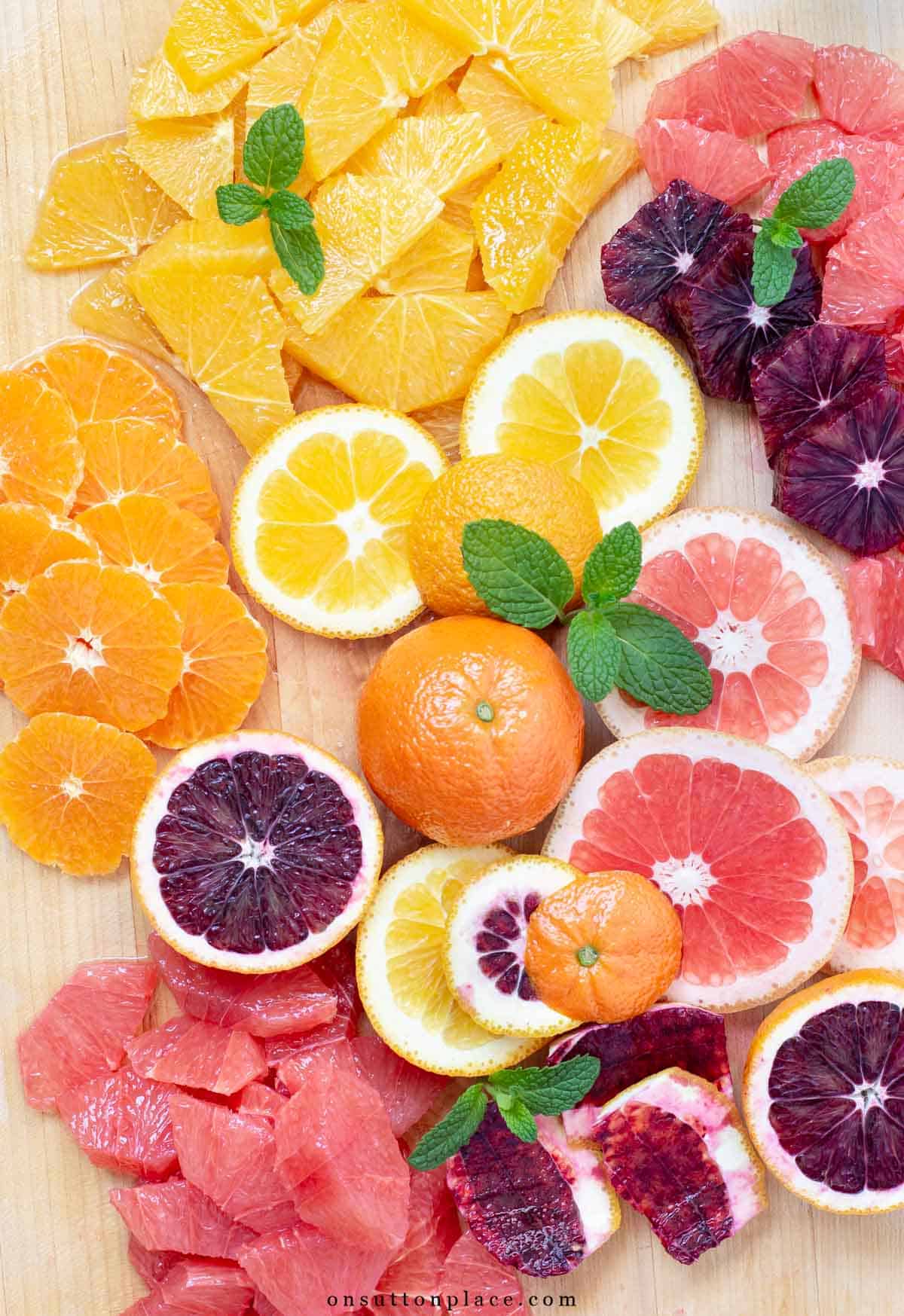 pieces and slices of various fruits