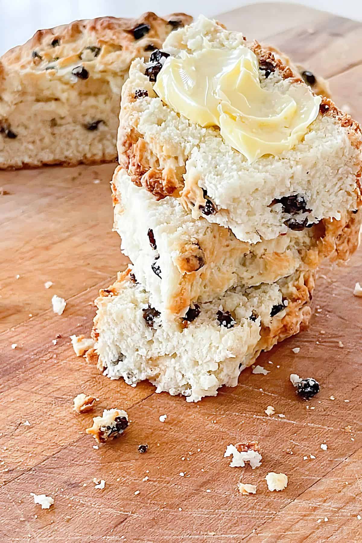 image of irish soda bread with a dollop of better