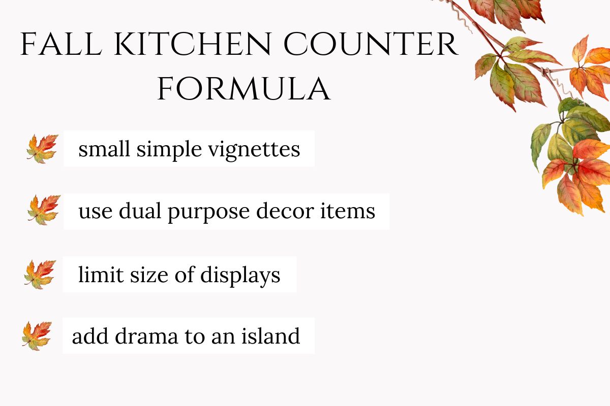 graphic for fall decorating formulas