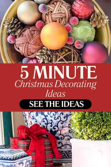 5 minute Christmas decorating ideas pin