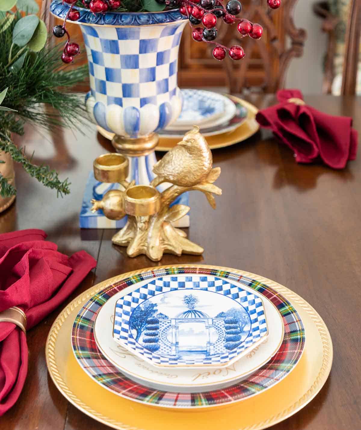 Christmas place setting