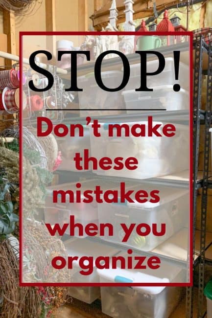 organizing mistakes pin graphic